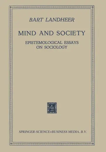 Cover of Mind and Society