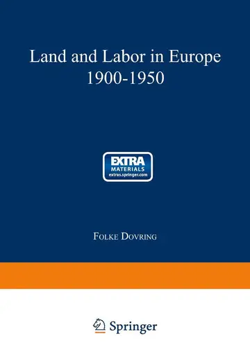 Cover of Land and Labor in Europe 1900–1950
