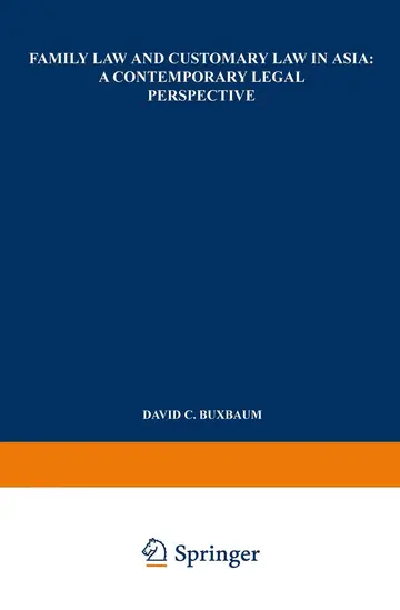 Cover of Family Law and Customary Law in Asia