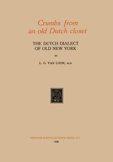 Cover of Crumbs from an old Dutch closet