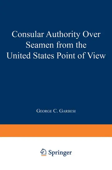Cover of Consular Authority Over Seamen from the United States Point of View