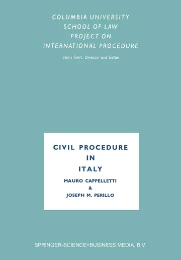 Cover of Civil Procedure in Italy