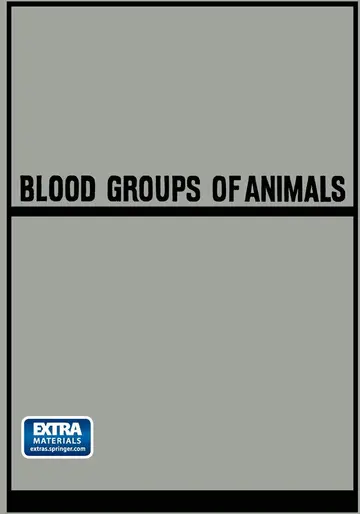 Cover of Blood Groups of Animals