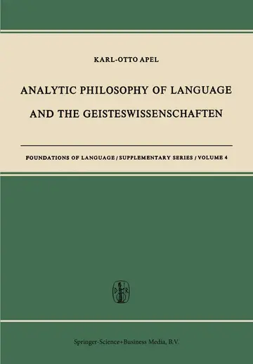 Cover of Analytic Philosophy of Language and the Geisteswissenschaften