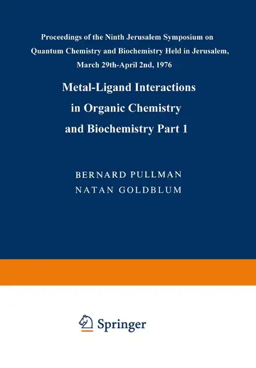 Cover of Metal-Ligand Interactions in Organic Chemistry and Biochemistry