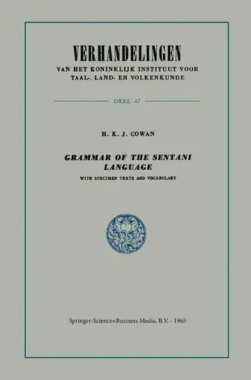 Cover of Grammar of the Sentani Language