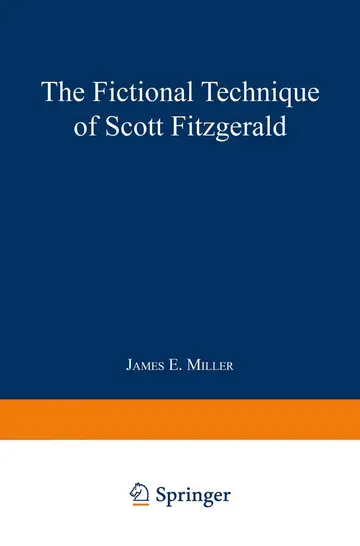 Cover of The Fictional Technique of Scott Fitzgerald