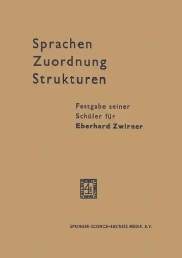 Cover of Sprachen -- Zuordnung -- Strukturen
