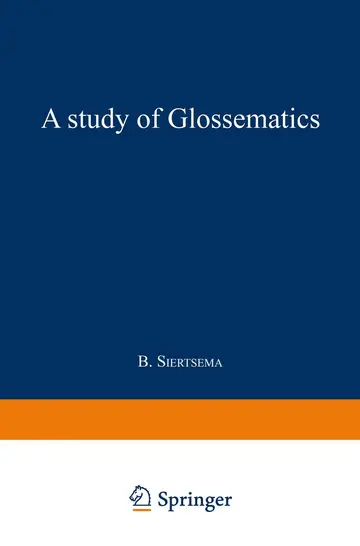 Cover of A Study of Glossematics