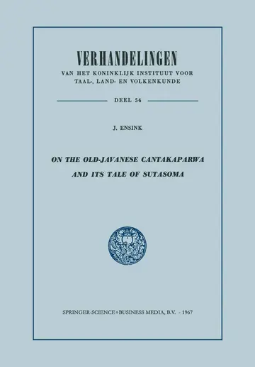 Cover of On the Old-Javanese Cantakaparwa and Its Tale of Sutasoma
