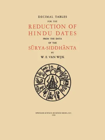 Cover of Decimal Tables for the Reduction of Hindu Dates from the Data of the Surya-siddhanta
