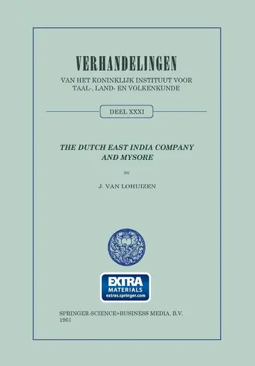 Cover of The Dutch East India Company and Mysore, 1762–1790