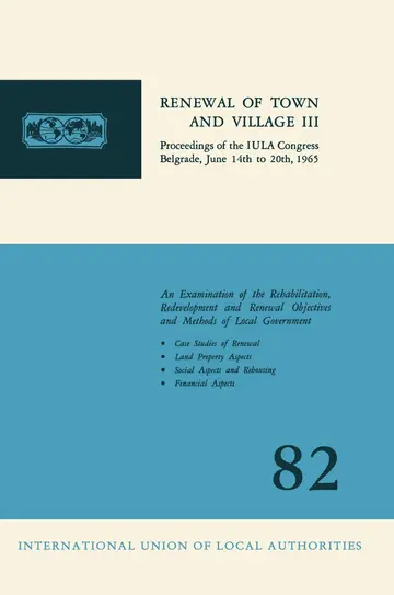 Cover of Renewal of town and village III