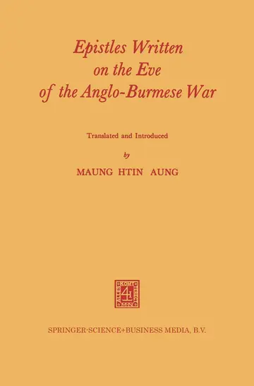 Cover of Epistles Written on the Eve of the Anglo-Burmese War