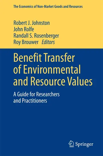 Cover of Benefit Transfer of Environmental and Resource Values