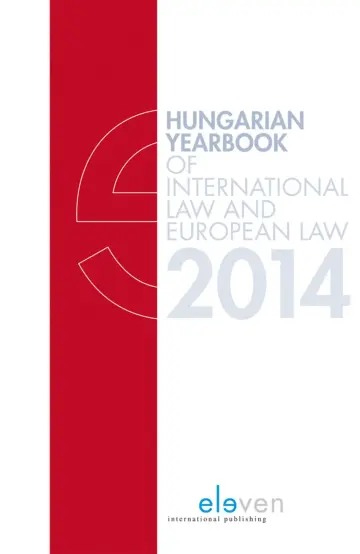 Cover of Hungarian Yearbook of International Law and European Law 2014