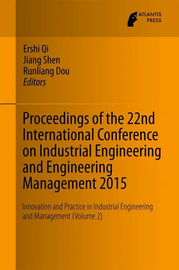 Cover of Proceedings of the 22nd International Conference on Industrial Engineering and Engineering Management 2015