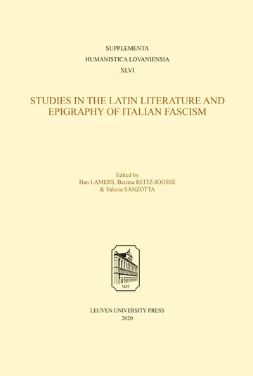 Cover of Studies in the Latin Literature and Epigraphy in Italian Fascism
