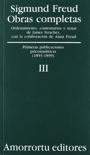 Cover of Obras Completas - Tomo III Primeras Publicaciones Psicoanaliticas