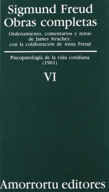 Cover of Obras Completas - Tomo VI Psicopatologia de La Vida Cotidiana