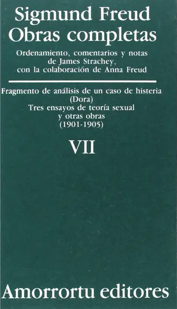 Cover of Obras Completas - Tomo VII Fragmentos de Analisis de Un Caso de Histeria