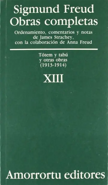 Cover of Obras Completas - Tomo XIII Totem y Tabu y Otras Obras