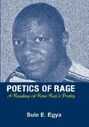Cover of Poetics of Rage. A Reading of Remi Raji's Poetry