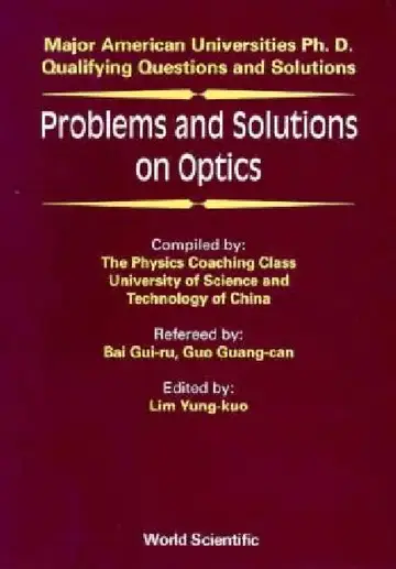 Cover of Prob & Soln on Optics (B/S)