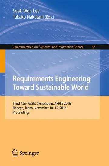 Cover of Requirements Engineering Toward Sustainable World