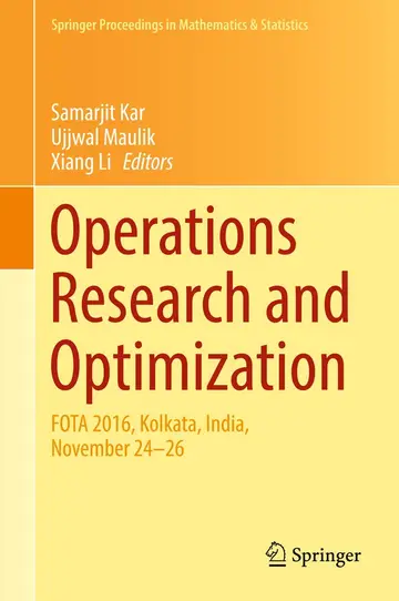 Cover of Operations Research and Optimization