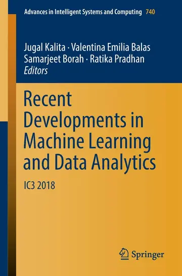 Cover of Recent Developments in Machine Learning and Data Analytics