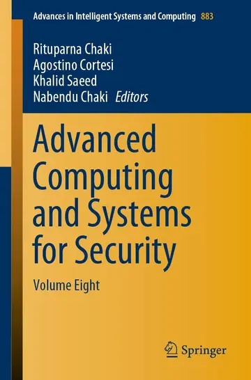 Cover of Advanced Computing and Systems for Security