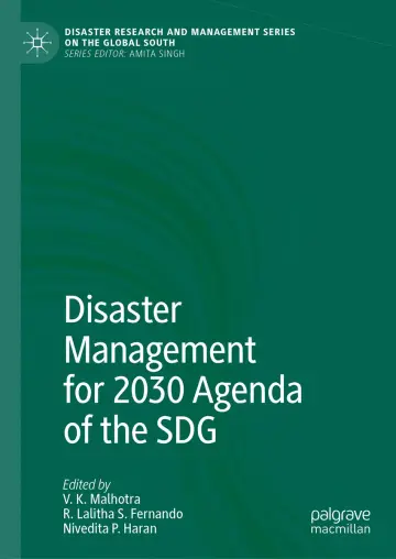 Cover of Disaster Management for 2030 Agenda of the SDG 1st ed