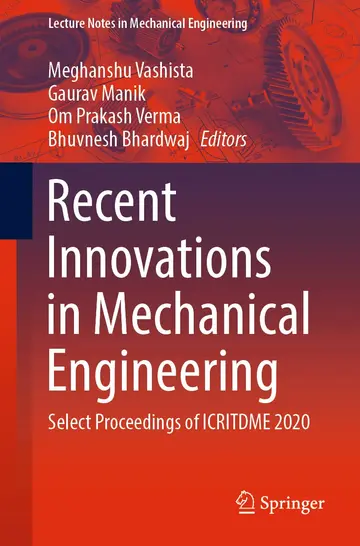 Cover of Recent Innovations in Mechanical Engineering