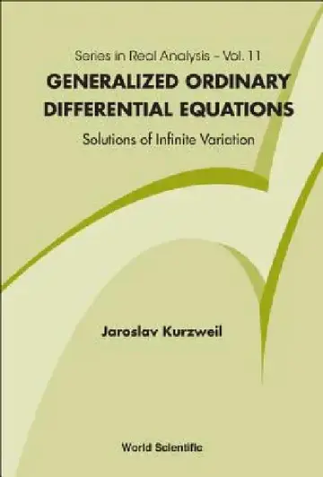 Cover of Generalized Ordinary Differe Equat (V11)