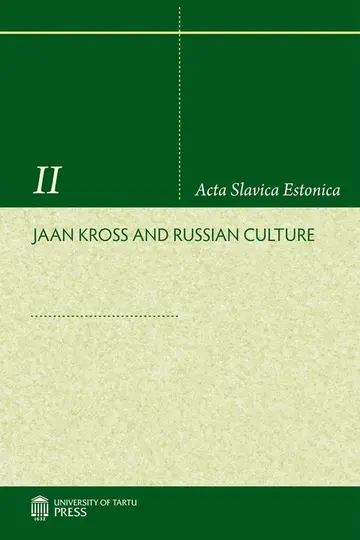 Cover of Jaan Kross and Russian Culture