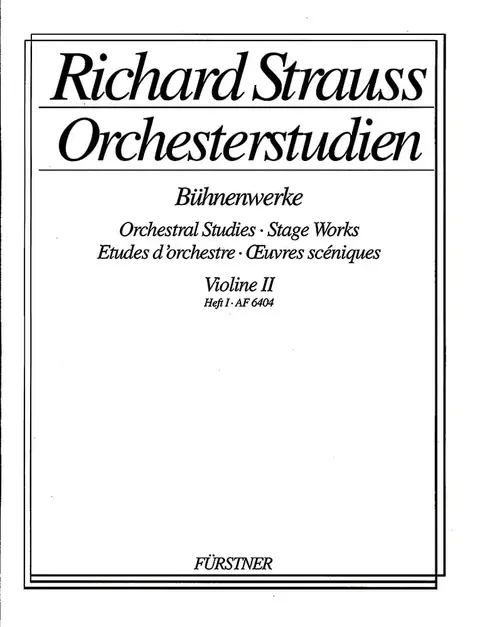 Cover of Orch Studies Stage Works 1 Vln