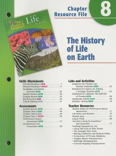 Cover of Holt Science & Technology Life Science Chapter 8 Resource File