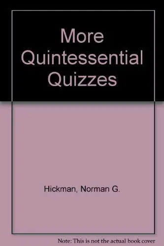 Cover of More Quintessential Quizzes