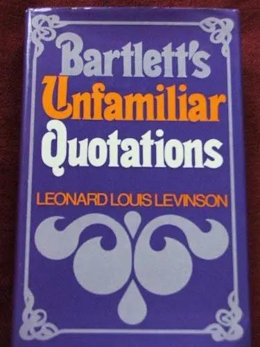 Cover of Bartlett's Unfamiliar Quotations