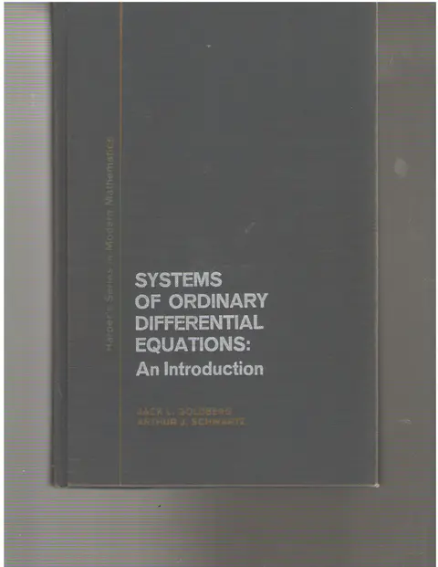 Cover of Systems of Ordinary Differential Equations