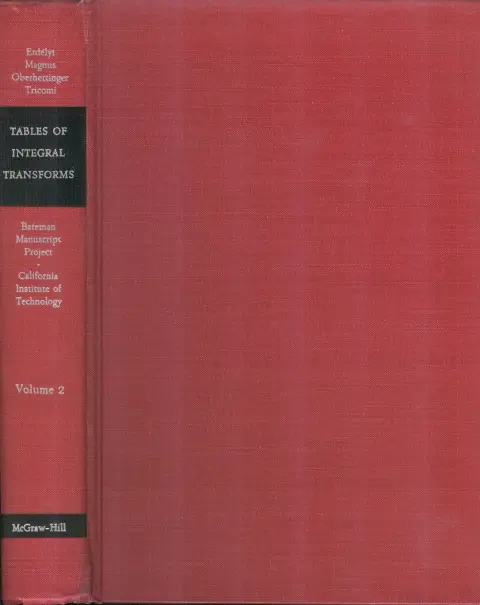 Cover of Tables of Integral Transforms