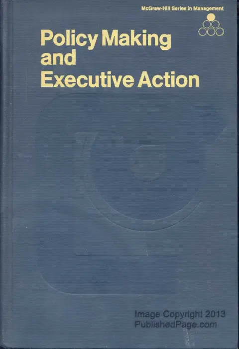 Cover of Policy Making and Executive Action