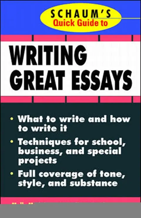 Cover of Schaum's Quick Guide to Writing Great Essays