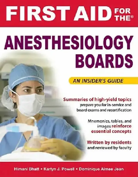 Cover of First Aid for the Anesthesiology Boards
