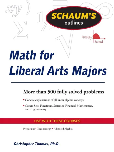 Cover of Schaum's Outlines Mathematics for Liberal Arts Majors