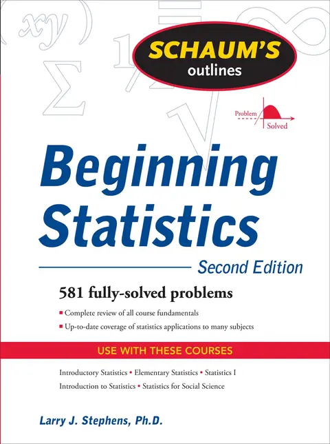 Cover of Schaum's Outline of Beginning Statistics