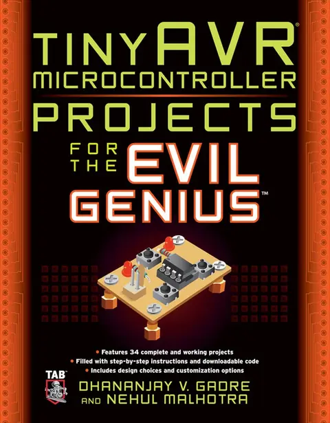 Cover of tinyAVR Microcontroller Projects for the Evil Genius