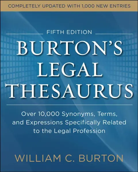 Cover of Burton's Legal Thesaurus