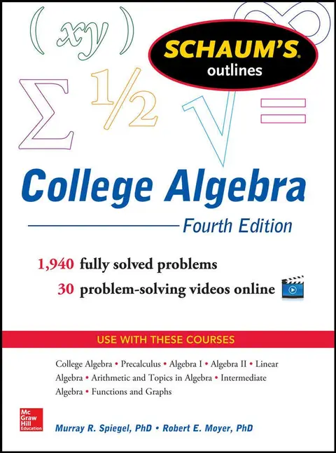 Cover of Schaum's Outline of College Algebra
